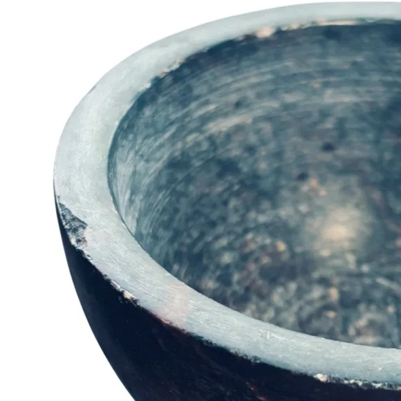 Mortal & Pestle Set Solid Natural Marble Brown  4" Made in India - Picture 5 of 7